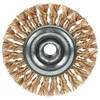 Weiler Standard Twist Knot Wire Wheel 4", .020" Bronze, 5/8"-11 UNC Nut 13121